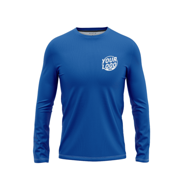 Custom Blue Long Sleeve Shirt