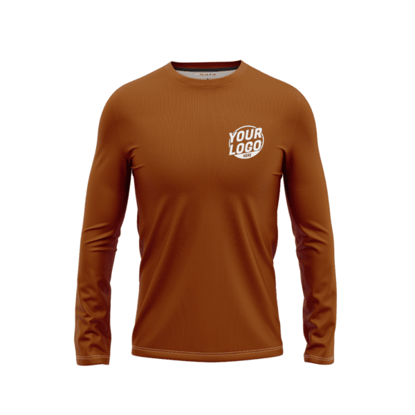 Custom Brown Long Sleeve Shirt