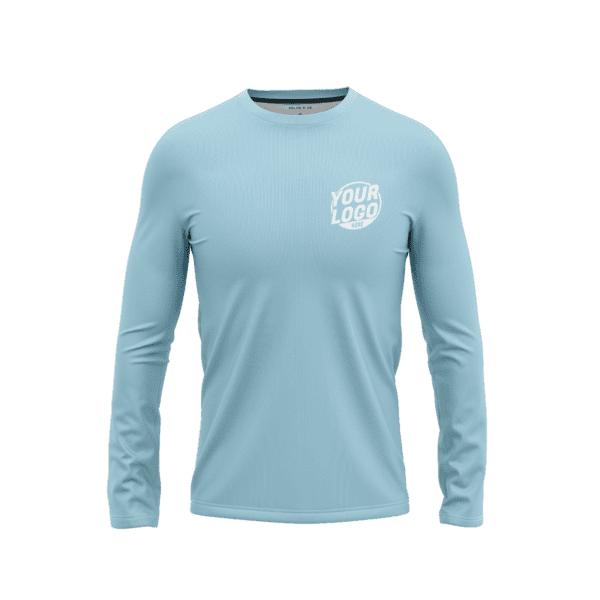 Custom Light Blue Long Sleeve Shirt