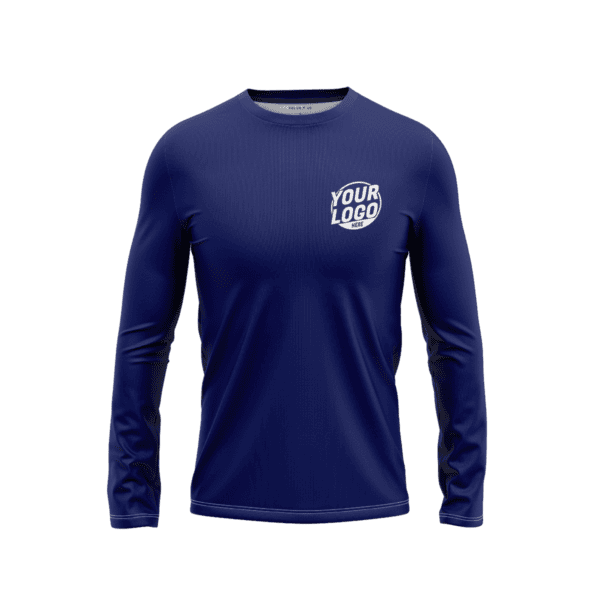 Custom Navy Long Sleeve Shirt