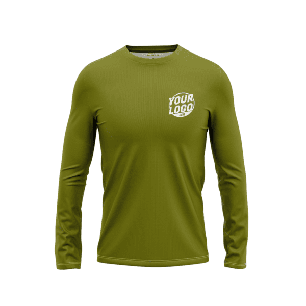 Custom Olive Long Sleeve Shirt