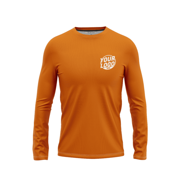 Custom Orange Long Sleeve Shirt