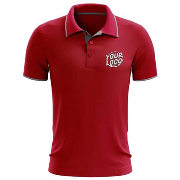 Custom Red W267 Coolfit Polo Shirt