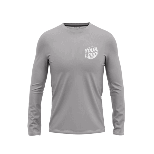 Custom Silver Long Sleeve Shirt