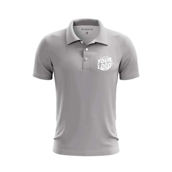 Custom Silver Polo Shirt