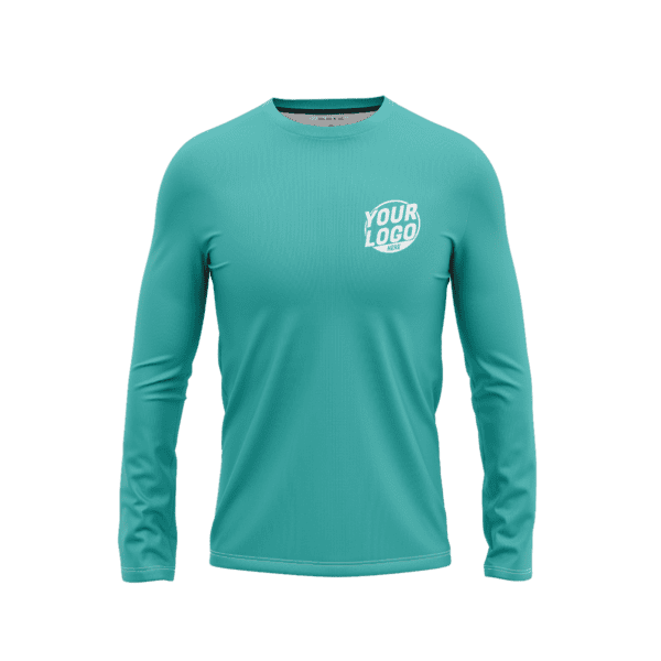 Custom Turquoise Long Sleeve Shirt
