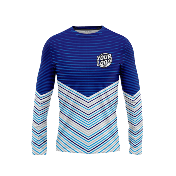 Custom Blue Echo Long Sleeve Shirt