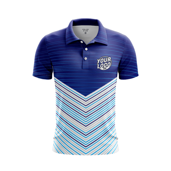 Custom Blue Echo Polo Shirt