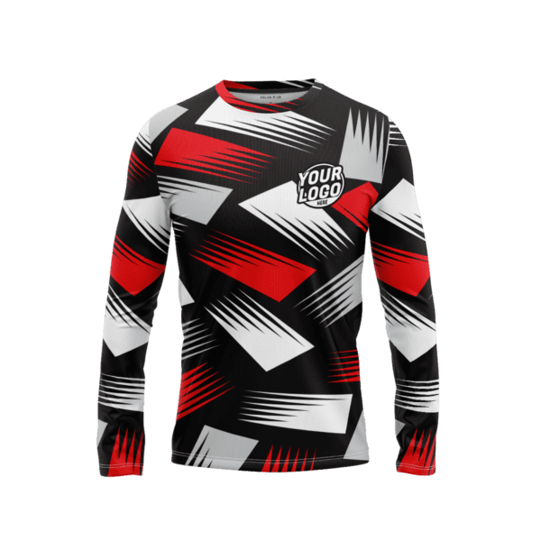 Custom Crimson Blur Long Sleeve Shirt