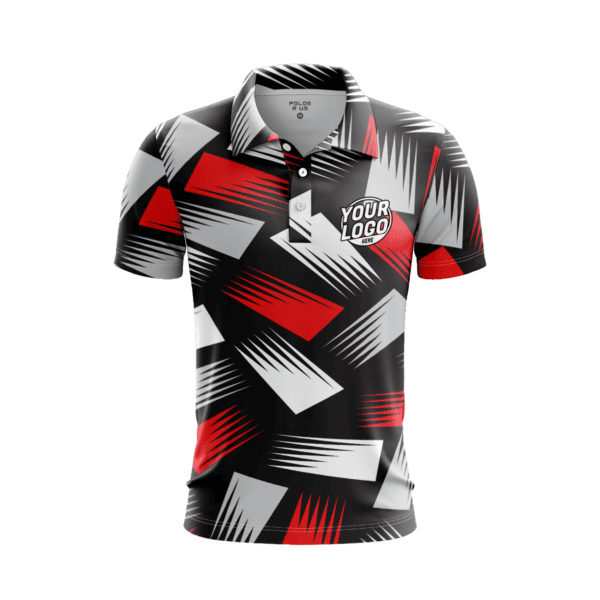 Custom Crimson Blur Polo Shirt