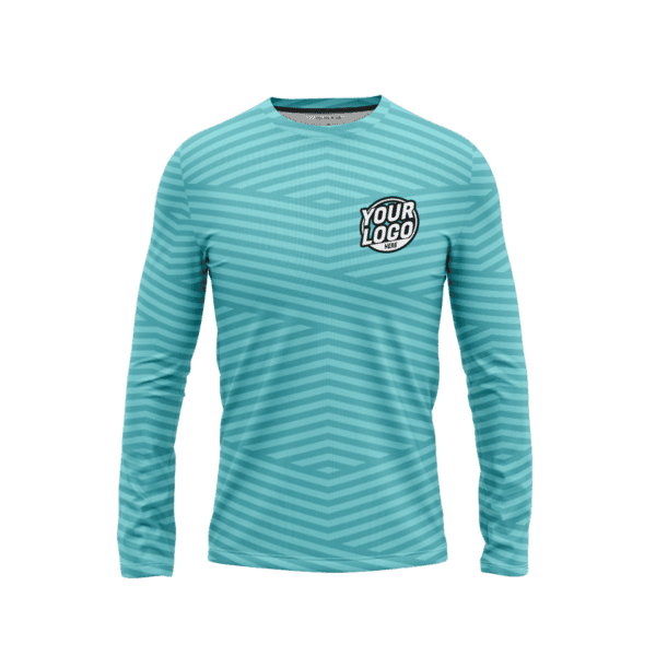 Custom Gradient Waves Long Sleeve Shirt