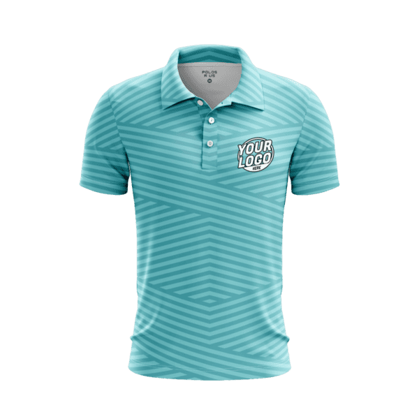 Custom Gradient Waves Polo Shirt