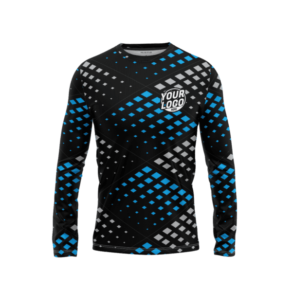 Custom Sapphire Fade Long Sleeve Shirt